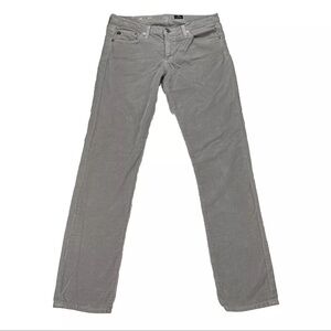 Adriano Goldschmied Pants Women’s 29R Gray Corduroy The Stilt Cigarette Leg USA